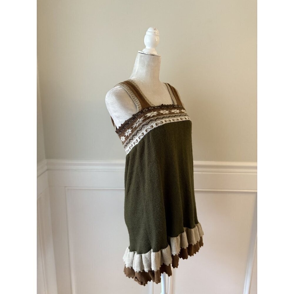 Carolina K Tuckernuck Alpaca Blend Knit Tunic Dress S Made in Peru - Picture 2 of 5
